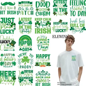 36 Sheets St. Patrick's Day Gold Foil DTF Transfer Heat Transfer Vinyl for Tshirt Hoodie Jeans Backpack Pillow Machine Washable HTV for Men Women