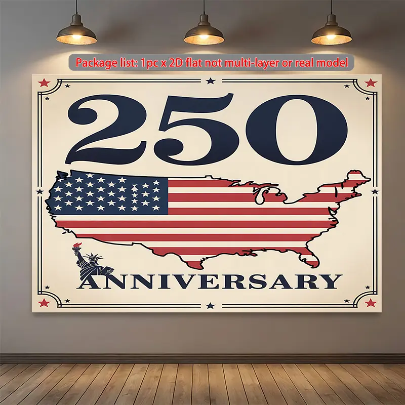 Polyester USA Map Art Print Tapestry - Matt, Cozy, Smooth, Lightweight 1-Piece Retro Hippie Galaxy Tapestry for 250th Anniversary US Pride Patriotic Party Home Decor, Western Wall Banner, UV-Reactive Boho Hanging Accent, One-Piece, Galaxy Tapestries