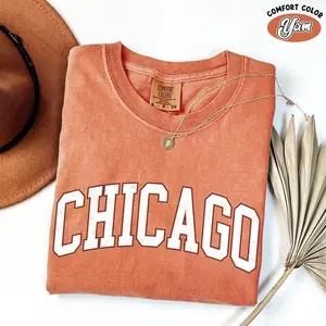 Comfort Colors Chicago Shirt, Chicago Game Day Shirt, Chicago Gift, Retro Style Shirt, Gift for Football Lover, Unisex Tee