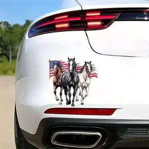Creative Three Horse Sticker, Waterproof Premium Vinyl Sticker, Excellent Car Sticker, Car Truck Decal, Motorcycle Truck Laptop Decoration Sticker, Vehicle Exterior Decoration