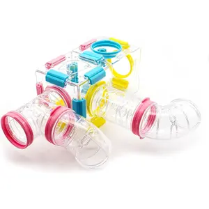 94 Pcs DIY Hamster Tunnel and Playground Module Tube House Platform Exercise for Mouse Hamster and Other Small Animals