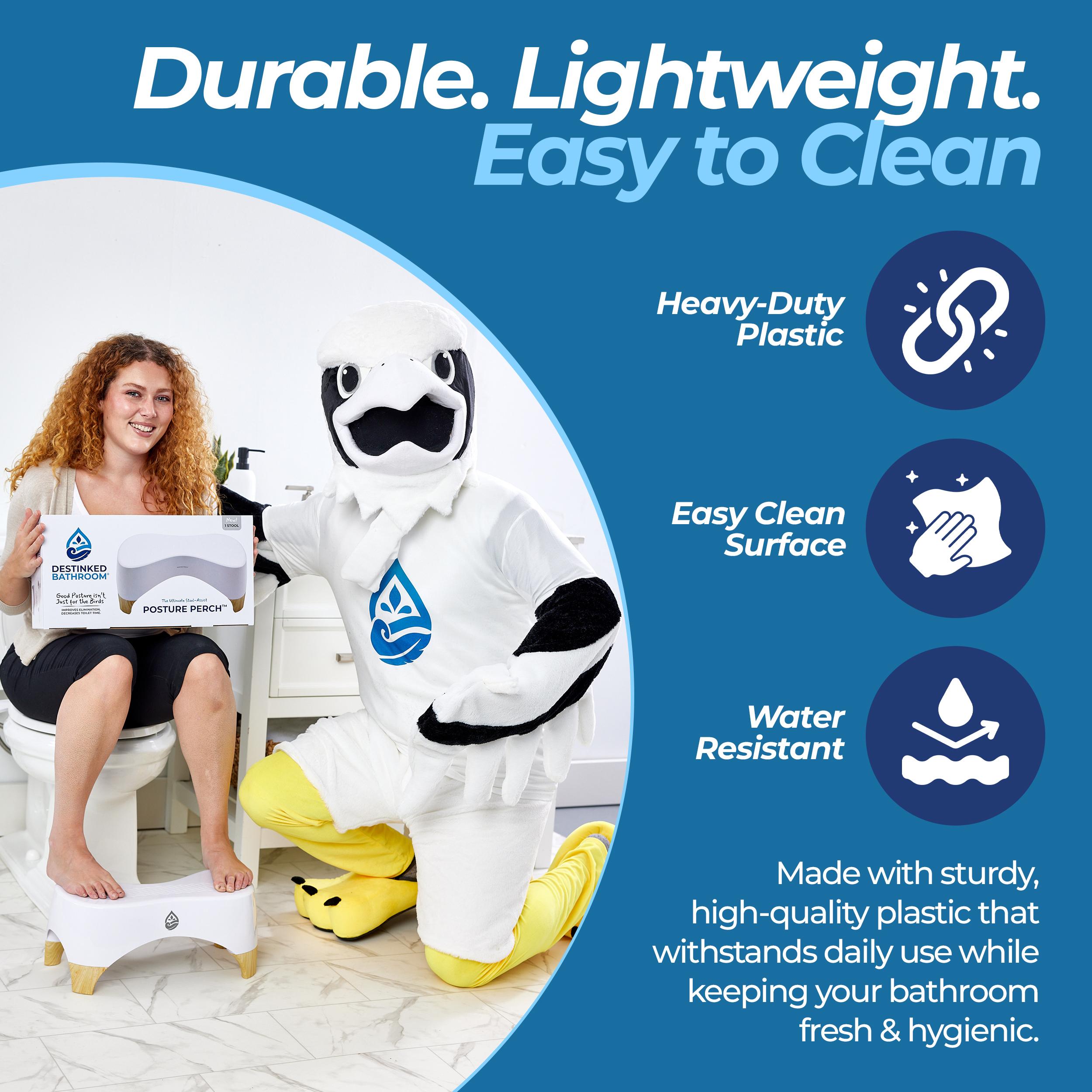 Toilet Stool for Better Bowel Movements – Bathroom Squat Stool & Footrest – Posture Perch by Destinked Bathroom