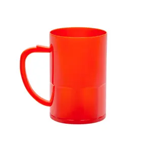 14 oz. Orange Reusable Plastic Mugs - 12 Pc.