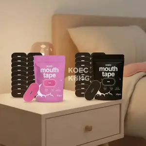 KOEC Sleep Mouth Tape Bundle, Pink and Black Breathable Fabric Strips, Comfortable Body Care for Men and Women, Snore Mouth Tape, 36-Month Shelf Life