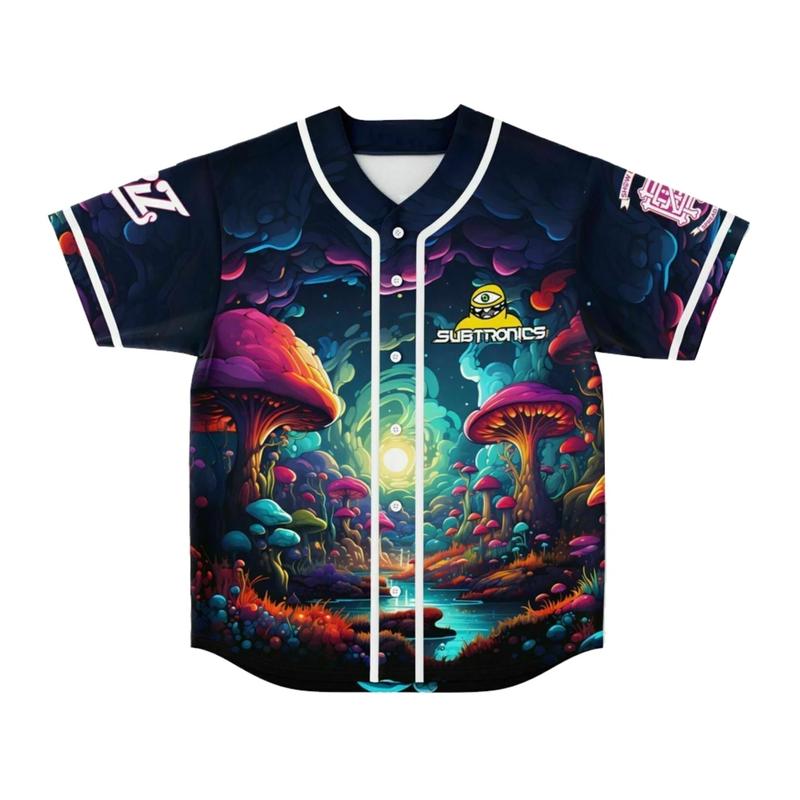 Subtronics Preston Mushroom DJ Jersey, EDM All Over Print 3D Baseball, Electronic Producer Merch Shirt, Fibonacci Tour Music Festivals Concert 2025, Gift For Fan