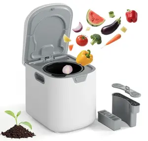 COWSAR 3.5L(MAX) Electric Composter for Kitchen, Smart Compost Bin for Countertop with 2 Carbon Filters/Auto-Cleaning/LED Display, Indoor Compost Bin with Low Noise, Odor-Free/Large Capacity