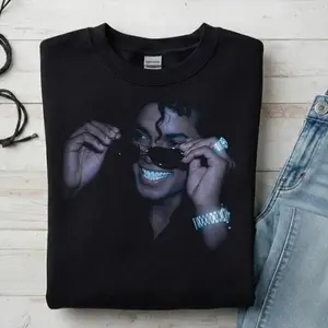 [Sale Up To 50%] Michael Jackson King of Pop T-Shirt, Retro Halftone Graphic Shirt, Pop Music Icon Tee, , MJ Music T-Shirt for Fans, Gift for Him, Gift for Her