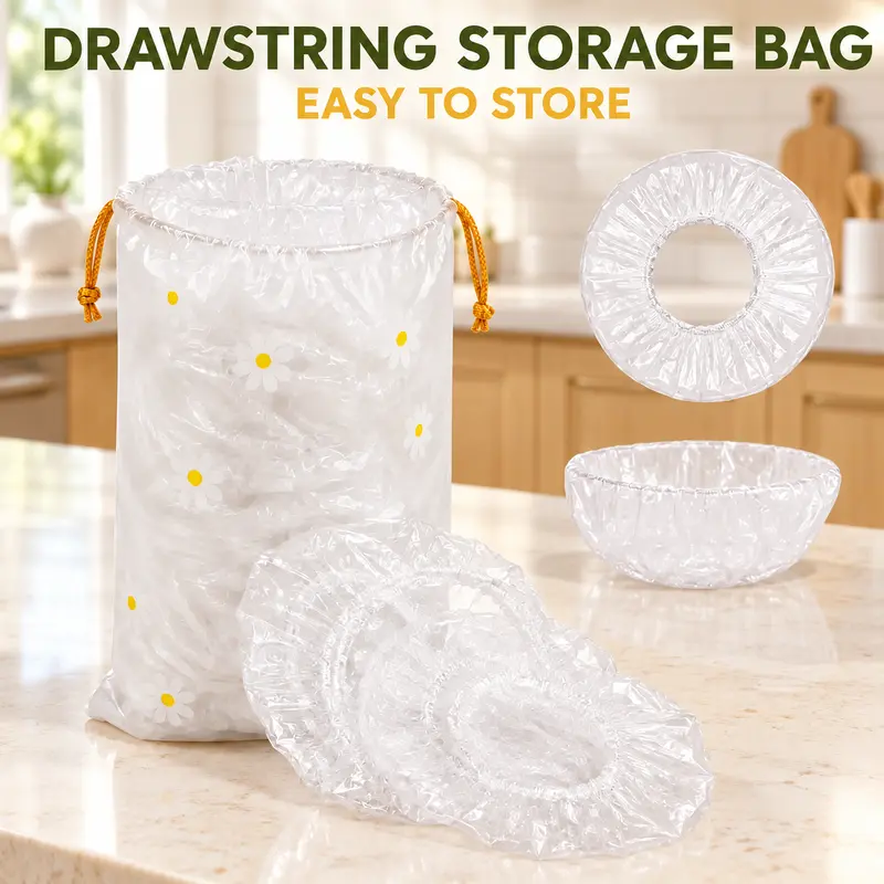 100PCS Disposable Elastic Food Covers - Kitchenware Plate Covers, Multi-Dish Lids, Plastic Wrap Alternative for Food Storage 100PCS Disposable Elastic Food Covers - Kitchenware Plate Covers, Multi-Dish Lids, Plastic Wrap Alternative for Food Storage