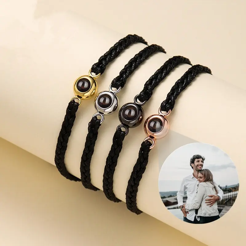 Custom Photo Inside Bracelets - Elegant Minimalist Bangle, Personalized Identification Jewelry, Memorial Gifts for Loved Ones, Unisex Fashion Accessory