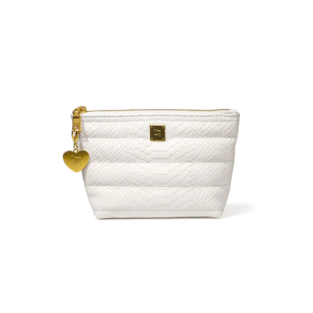 Charmer Cream Python Leather
