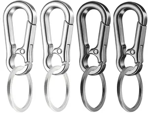 4 Pack Keychain, Metal Key Chain, Sturdy Key Ring, Key Rings Key Organizer Keychain Clip Key Chains for Men Women