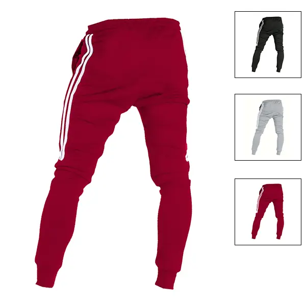 Men's Side Stripe Design Sweatpants Below the Ankle Combining Casualness and Comfort Must Have for Solo Outings