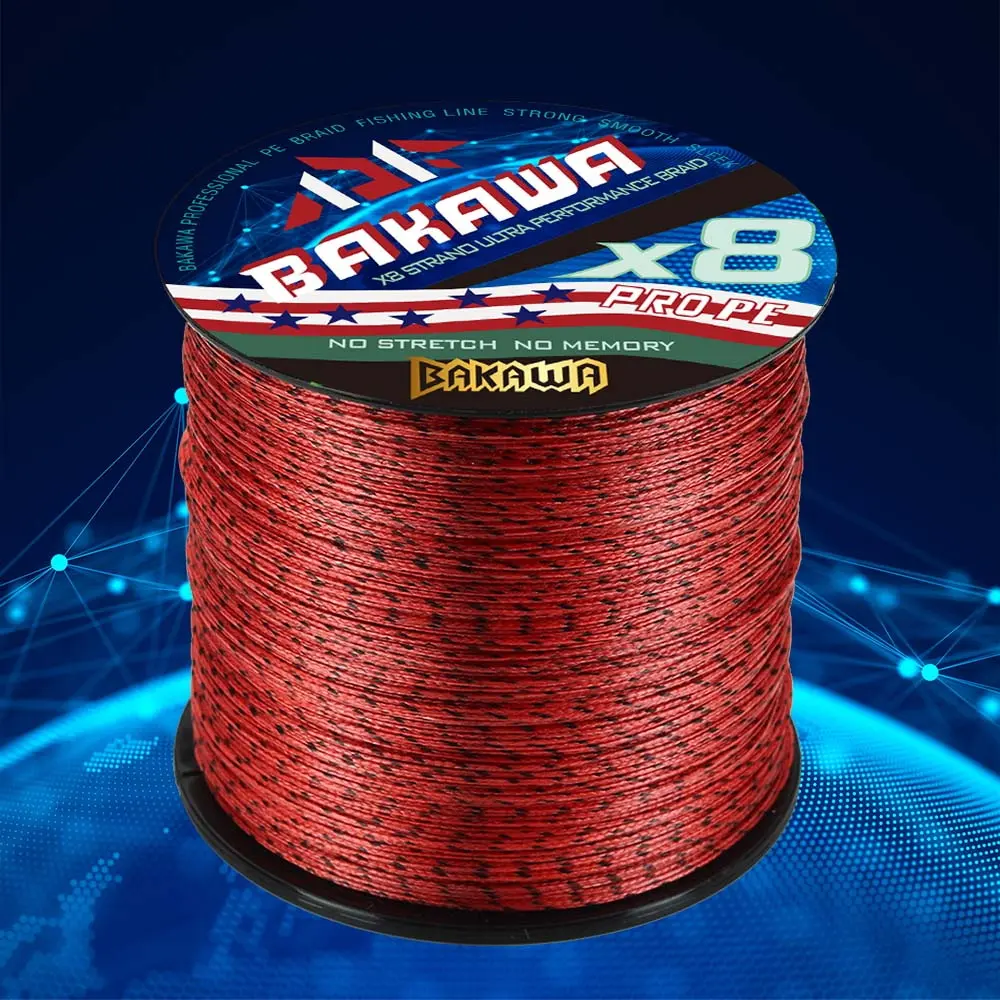 Bakawa X8 Braided Fishing Line 300m, Strong Fishing Line, Durable Pe Material, No Stretch, No Memory, Freshwater Saltwater Fishing Gear, Japanese Style, Carp Fishing Accessories, Carp Fishing Equipment, Outdoor Fishing Supplies