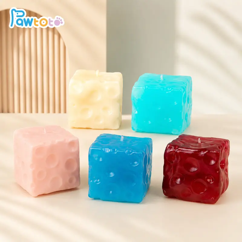 Pawtoto Cheese Squishy Decompression Squeeze Toy, Handmade Food-Grade Silicon Stress Relief Tool with Creamy Clay Feel, Soft Quick Rebound, Neurodivergent Lifestyle Solutions ADHD Sensory Fidget Toy