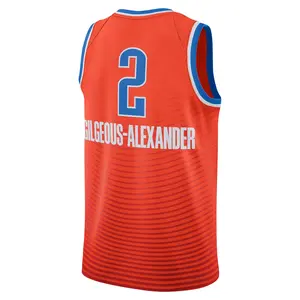Unisex Basketball Gilgeous Alexander Oklahoma Playoffs Swingman Jersey - Statement Edition - Orange