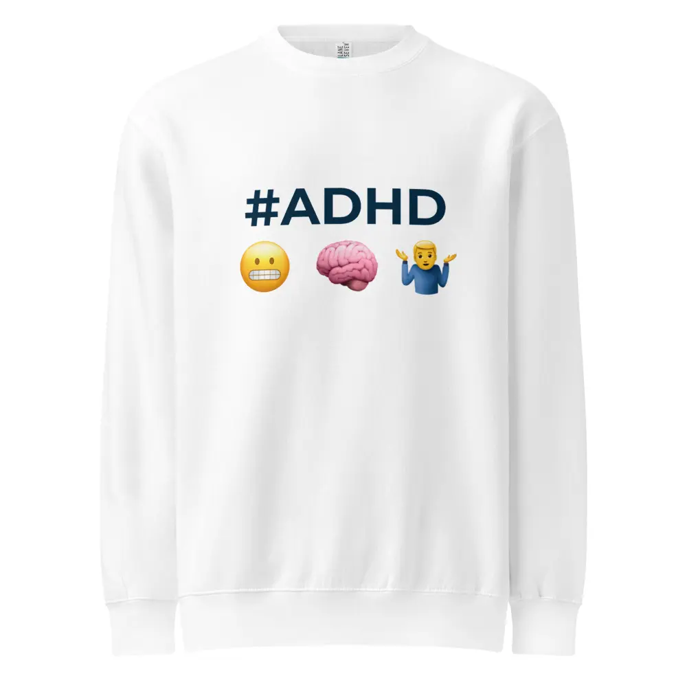 #ADHD Emojis crew neck sweatshirt