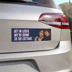 Heated Rivalry Cottage Bumper Magnet/Car Sticker & Magnet | Get In Loser, We're Going To The Cottage | Heated Rivalry | Hockey Car Magnet 10"X3"