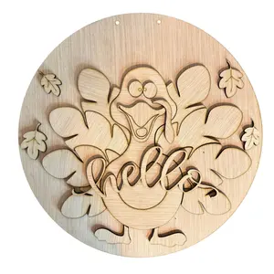DIY Ready-to-Paint Turkey Hello Fall Door Hanger, DIY Painting Supply for Hobbies