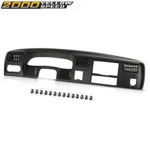 Fit For 1999-2004 Ford F250 F350 Dash Instrument Radio Trim Bezel Black W/ Hole
