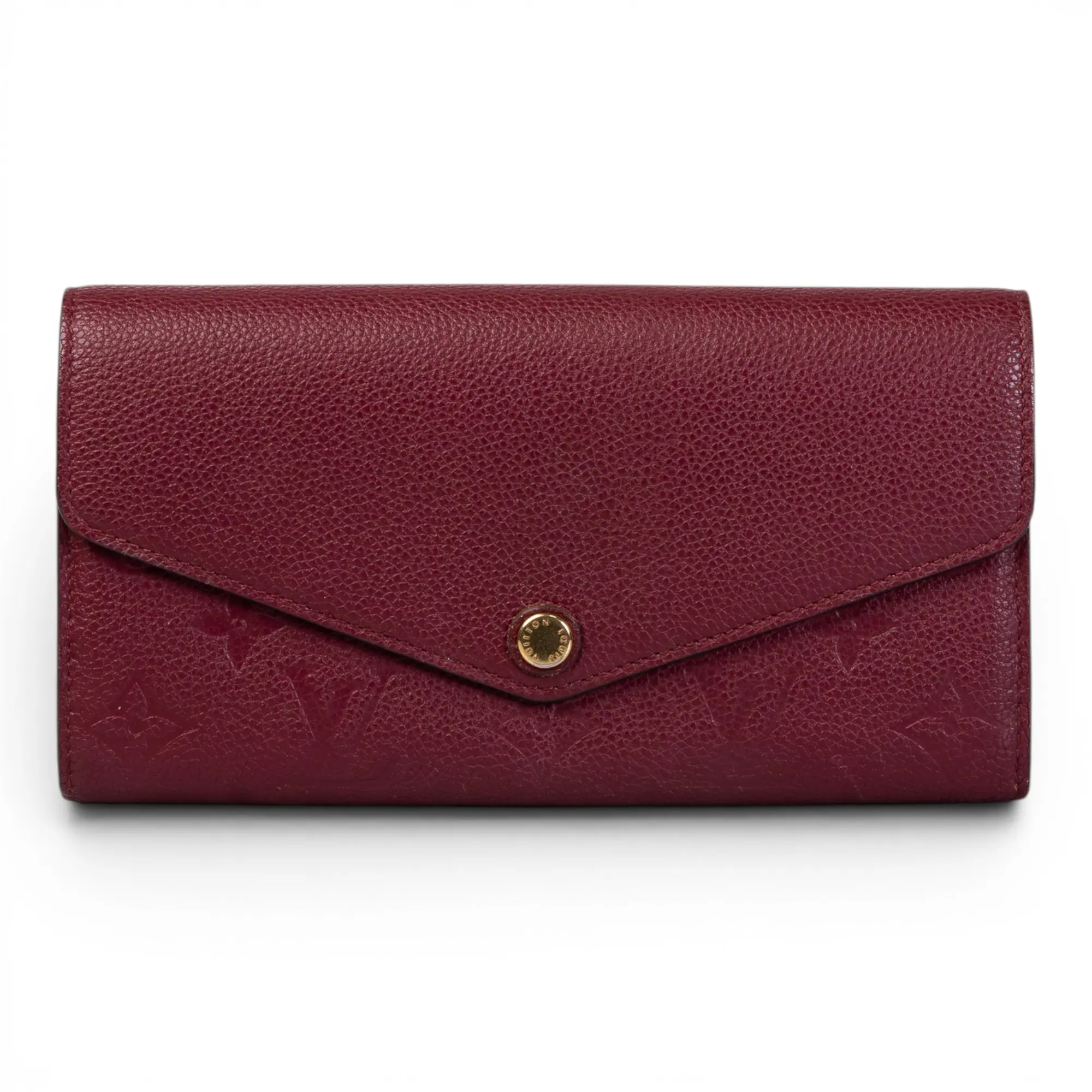 Pre-owned Louis Vuitton Empreinte Mini Bags Sarah Wallet Maroon L26054811