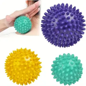 3 Pack Spiky Massage Balls for Feet, Back, Hands, Muscles - Hard Spiked Massager Rollers for Plantar Fasciitis, Exercise, Neuro-Balance, Physical Therapy