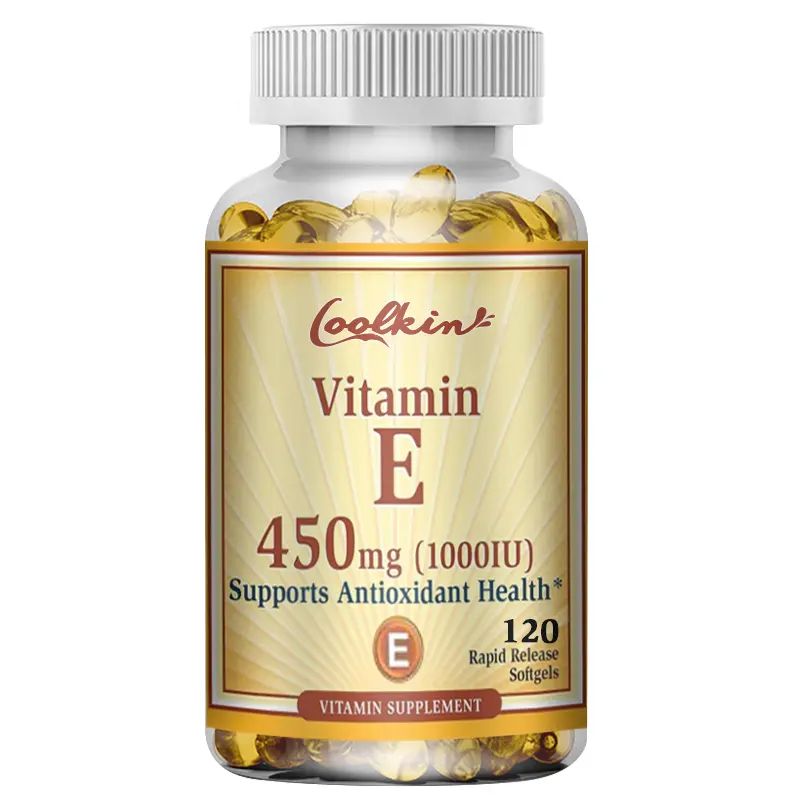 Coolkin Vitamin E 450 mg (1000 IU), 60/120 Softgels - Natural Antioxidant, - Natural Source Vitamin E