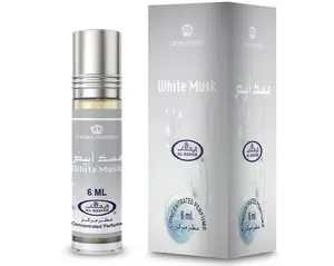 Al Rehab Men's White Musk Arabian Perfume Oil Khalil Concentrated 6ml Roll-on Made in Saudi Arabia