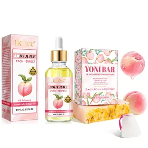 Peach Body Oil & Soap Set, Body Oil & Soap for Deep Cleansing, Stay Fresh, High Quality Body Care Product, Body Care Sets