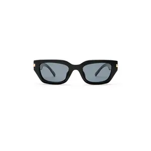 Le Specs Cubito Sunglasses in Black & Smoke Mono Polarized