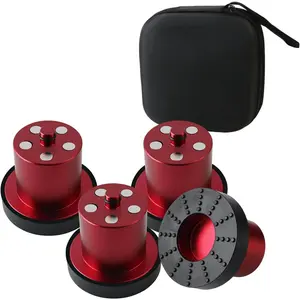 Jack Puck for Rivan R1s R1t Lifting Jack Pads Compatible with Rivian R1t R1s Accessories Floor Jack Lifting  Jack Puck for R1S/R1T 4 Packs with Zippered Case 4 Gen - Red