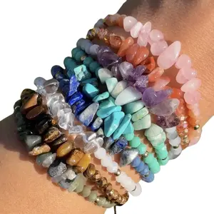 Genuine Gemstone Pull Tie Bracelets - Unisex, Adjustable