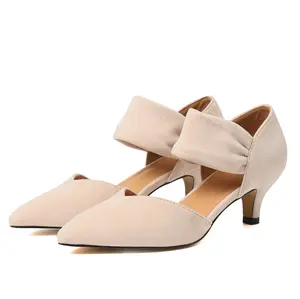 CELNEPHO Womens Pumps Pointed Toe Kitten Heel Ankle Strap Design Easy Slip on Party Everyday Wear Casual Office Wedding Dressy Summer Shoes
