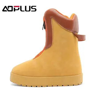 Men's high-top casual boots, with added insulation for warmth and thick sole design, suitable for both men and women.