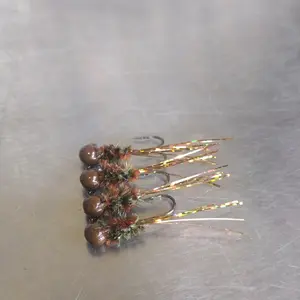 Pack of 2 Brown & Gold Bluegill Jigs 1/64 - 1/4oz