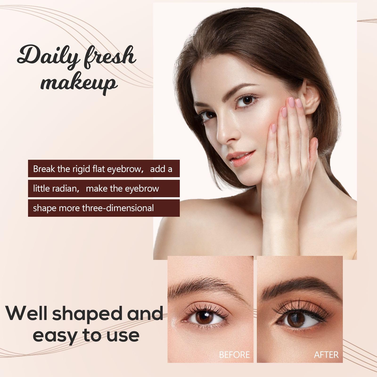 Eyebrow Pen, Contouring Pen Fine Stroke 3D Waterproof Microblading Eyebrow Pencil with 4-Fork-Tip Create Natural Hair-Like Brows Stay on All Day Eyebrow Pen, Contouring Pen Fine Stroke 3D Waterproof Microblading Eyebrow Pencil with 4-Fork-Tip Create Natural Hair-Like Brows Stay on All Day
