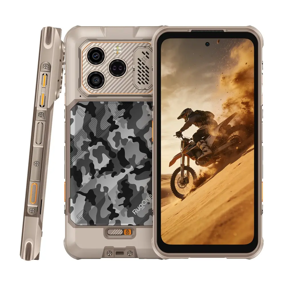 RugOne Xever 8 Rugged Phone– Swappable Battery 2.0 4800mAh & 2 Batteries Included,IP69K/IP68 MIL-STD-810H,64MP Night Vision & AI Camera,120Hz 6.5" Screen,Helio G200 6nm,16GB RAM+128GB/256GB ROM,eSIM Ready,Hi-Fi Audio,Build-in TorchX,Thin Tough Smartphone