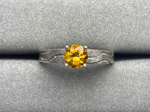 A454 Citrine Ring Natural Stone