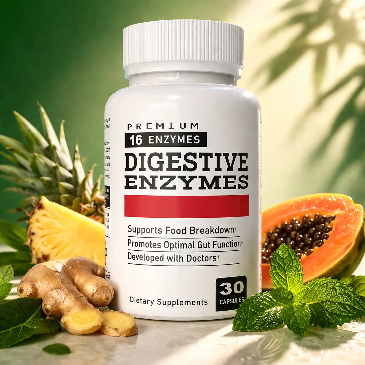 Digestive Enzymes - 16 Enzymes Supplement – Vitamart Nutraceuticals -  for food digestion Gut Health, digestive discomfort, nutrient absorption
