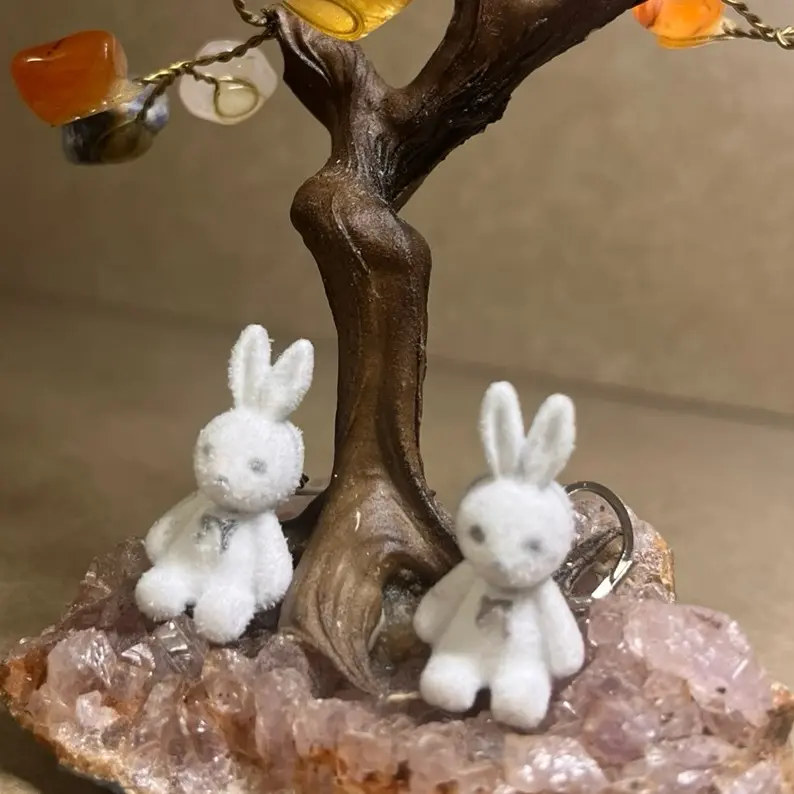 White JK Bunny Earrings