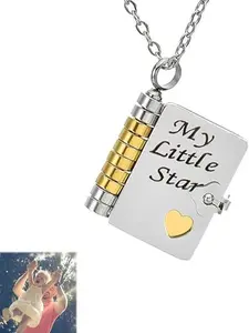 My Little Star Book Necklace for Daughter / Son, Birthday Day Gift Graduation Jewelry of Love