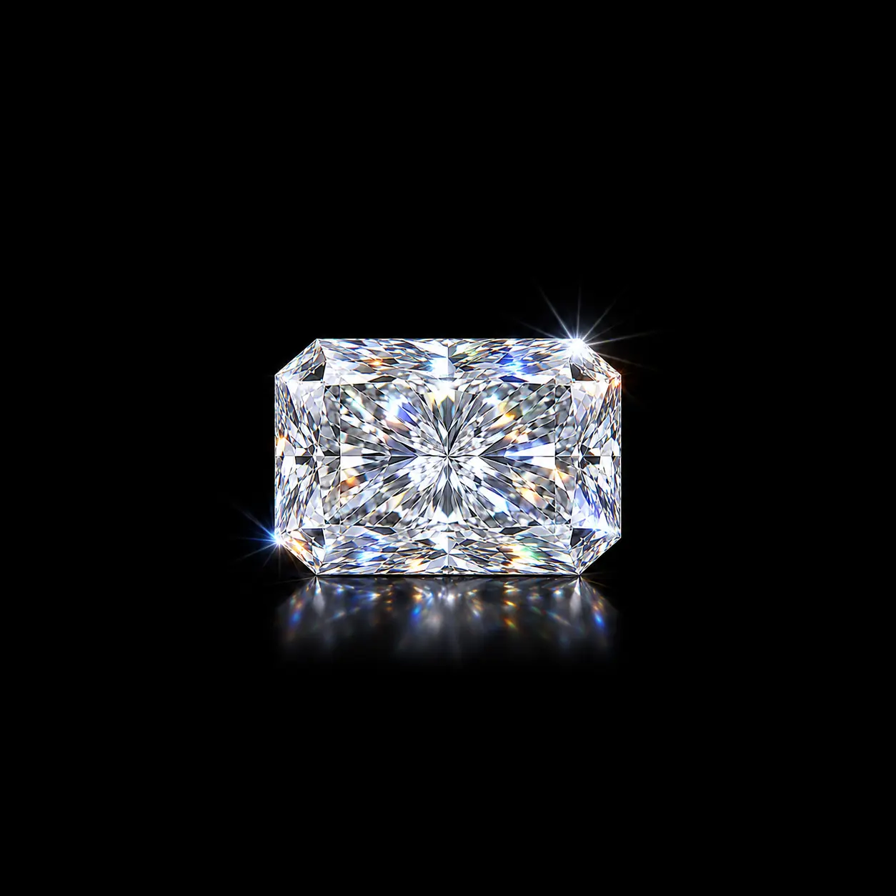 Limited-Time Flash Sale | 2-Carat Radiant-Cut Loose Moissanite — D Color, VVS Clarity (Certified)