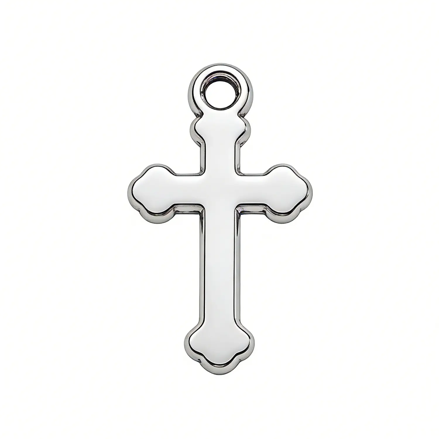 Religious Cross Pendant, 1 Piece Casual Silver Faith Jewelry Charm, Unisex Necklace Accessory for Everyday Wear, Unisex Wear