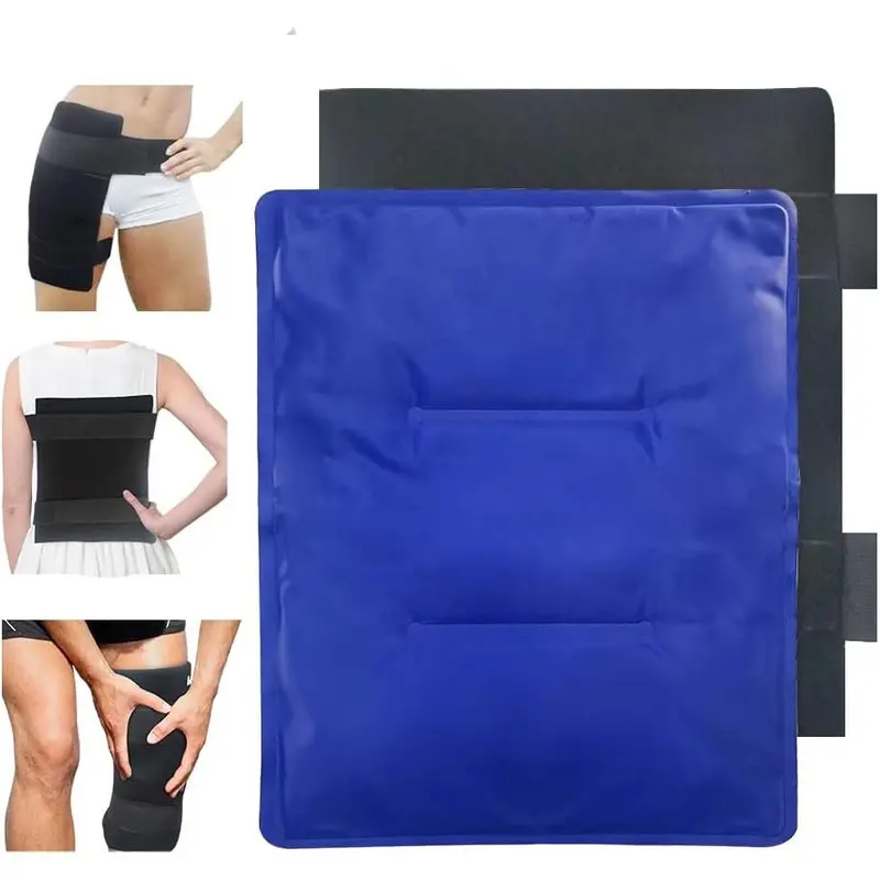 Gel Soft Flexible Ice Packs for Injuries - Reusable Freezer Cold Pack, Hot Cold Compress Therapy Cooling Gel Pad Wrap for Shoulder, Hip, Knee, Back, Leg, Injury, Swelling, Bruises, Surgery - 11" x 14",By Traiisutor