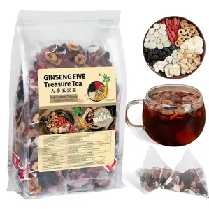 Formula Ginseng Five Treasure Tea Kidney Tea-Traditional Kidney Support Tea - Ginseng Five Treasure Formula-Natural Kidney & Liver Cleanse--Herbal Kidney Care Tea - Ginseng Five Treasure for Vitality