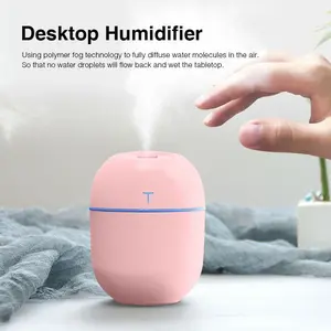 USB Mini Ultrasonic Humidifier, Essential Oil Aroma Diffuser, Car Purifier, Anion Mist Maker with LED Night Lamp for Home & Car