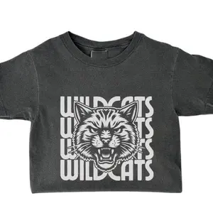 Wildcats Mascot Youth Comfort Colors Wildcats Shirt Back To School First Day Of School Kids Wildcats Shirt Gameday Shirt Wildcats Team Shirt Cotton Fit