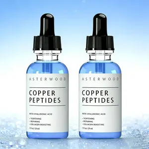 GHK-Cu Copper Peptide Face Serum - Collagen Boosting Skin Tightening Serum with Hyaluronic Acid, Deep Hydrating Anti-Aging Skincare