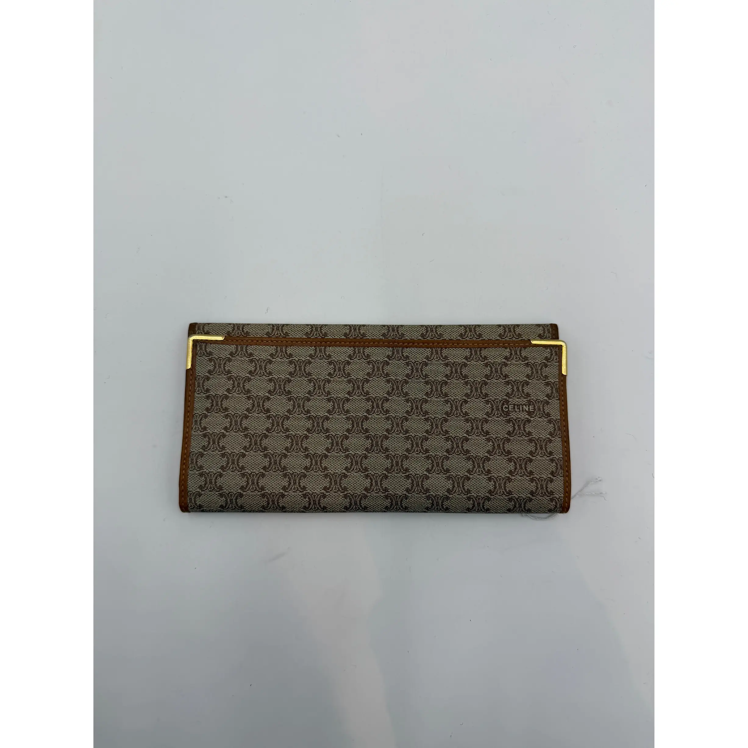 Pre-owned Canvas Small Leather Goods Celine Macadam Long Wallet