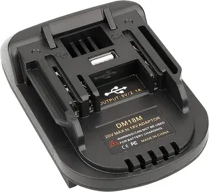 toolssetbox dewalt  Battery Adapter DM18M for Makita 18V Tools, for Dewalt 20V & for Milwaukee M18 18V Battery to Makita 18V Battery Tools, with USB Charging Port