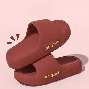 Cloud Slippers for Women and Men, Pillow Slippers Super Soft, Anti-Skid Sole,Outer wear non-slip sandal slippers,bathroom eva mute thick bottom shoes,summer home indoor sandal slippers Flipflop Footwear Girl Boy Makapal Slide Red Arch Weight Tsinelas
